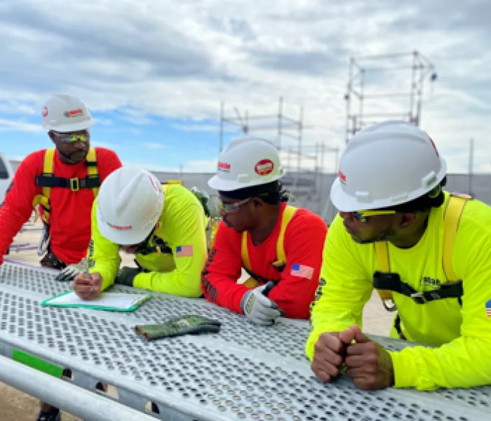 Apprenticeship program members toolbox meeting