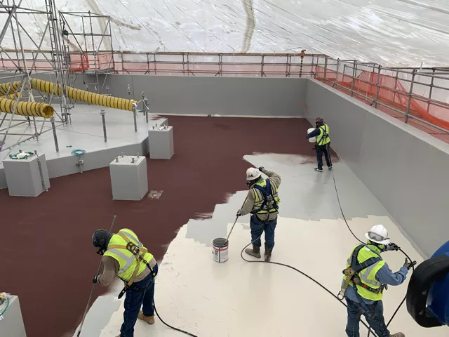 Coatings application live in action